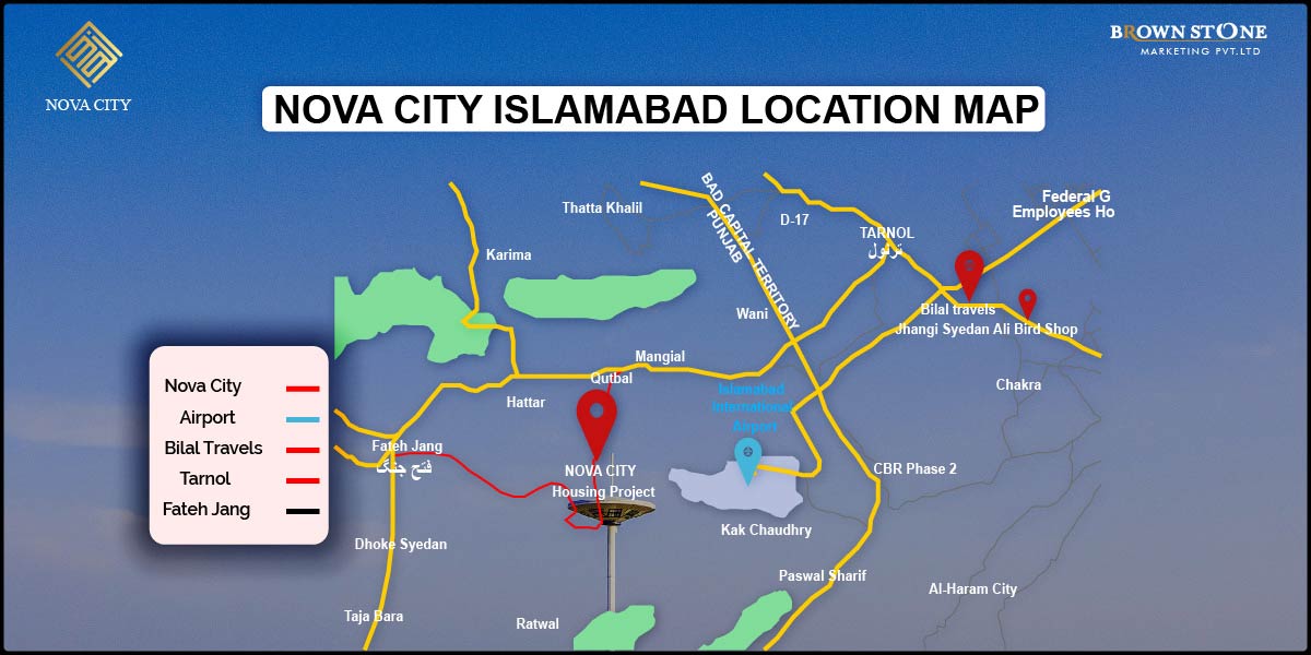 Nova City Islamabad Location Map