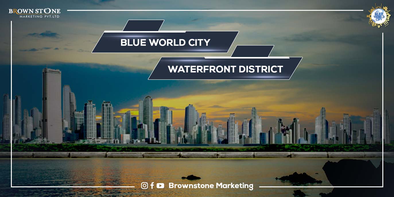 blue world city waterfront block
