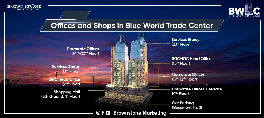 Offices & Shops in Blue World Trade Center