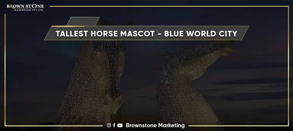 World's Tallest Horse Mascot Blue World City
